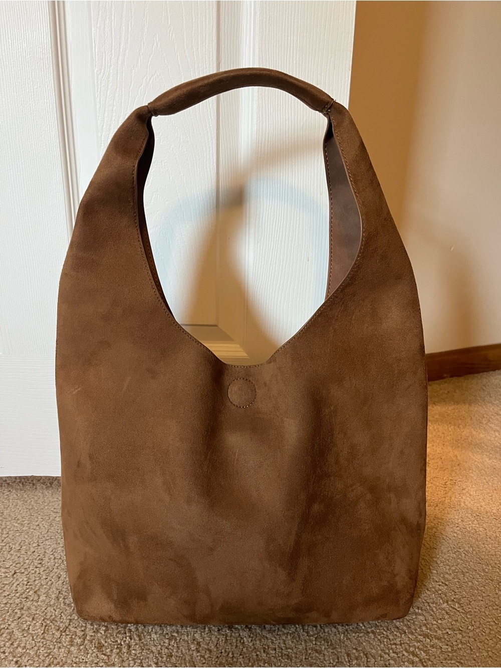Abercrombie & Fitch Brown Suede Shoulder Hobo Bag
